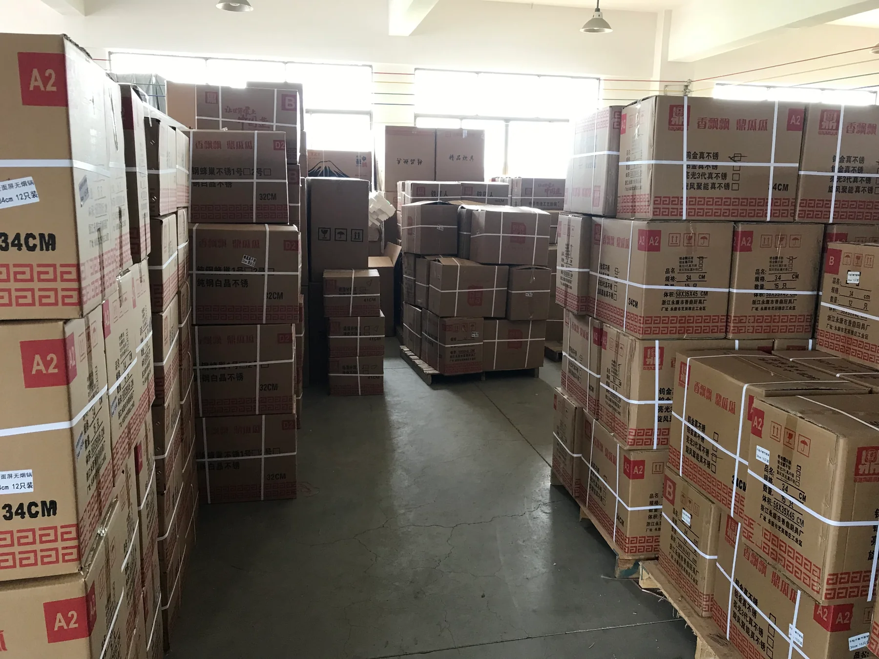 Export-ready finished goods warehouse